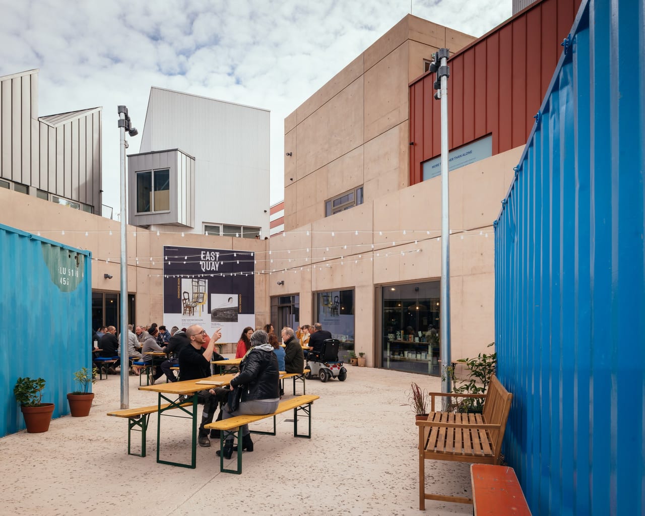 The courtyard and raised accommodation