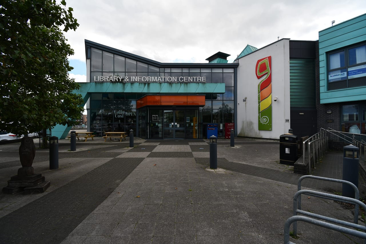 The entrance to Paignton Library and Community Hub